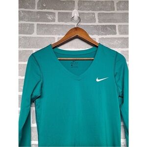 Nike Women's Teal Long Sleeve Tee Dri-Fit